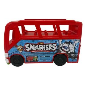 Zuru smashers Red Basketball Bus Minifig Vehicle Storage Collectible Miniatures